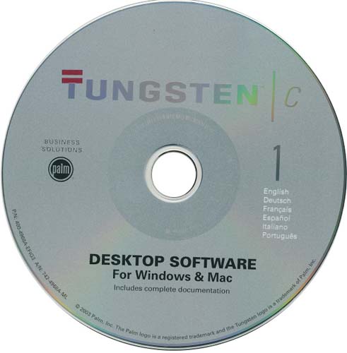 Tungsten C Install CD - Click Image to Close