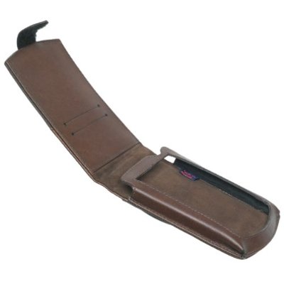 RhinoSkin Leather Flip Case for Palm V and m500 series (Brown) - Click Image to Close